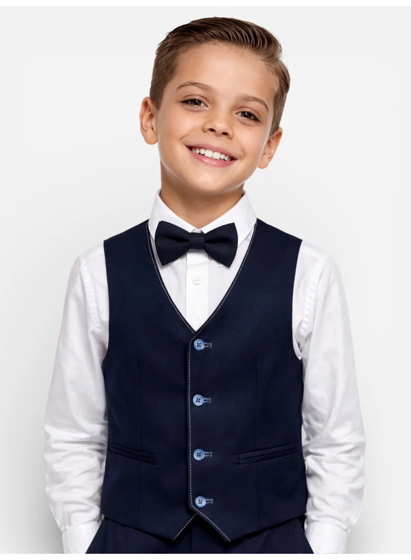 Victor And Jane  Navy Waistcoat, Shirt, Trousers & Bow Tie Set for Men | Best Price UAE